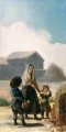 Une femme et deux enfants près d’une fontaine Francisco de Goya